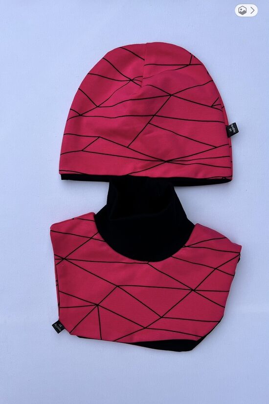 Rozā ar melnām strīpām 52/53cm